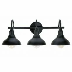 Kenroy Home Rustic 3-Light Vanity Wall Light Black