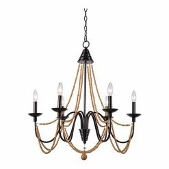 Kenroy Home Casual Weathered 6-Light Chandelier Weathered White Finish -Kenroy Home SHOP unnamed file 301
