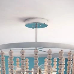 Kenroy Home Casual 3-Light Bead Semi Flush Ceiling Light Bronze Gray Wood Beads -Kenroy Home SHOP unnamed file 42