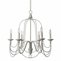 Kenroy Home White 6-Light Chandelier