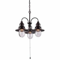 Kenroy Home Broadcast 3-Light Outdoor Chandelier