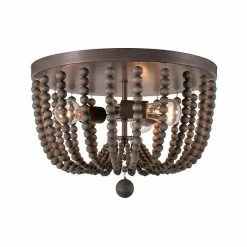 Kenroy Home Casual 3-Light Bead Flush Mount Ceiling Light Bronze Gray -Kenroy Home SHOP unnamed file 89